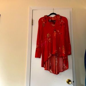 Free people, loose fitting, long dress shirt